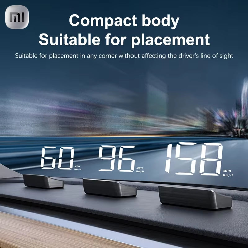 Xiaomi Car Speedometer HUD Head up Display Digital Speed Meter Windshield Projector Vehicles Truck Auto Electronics Accessories