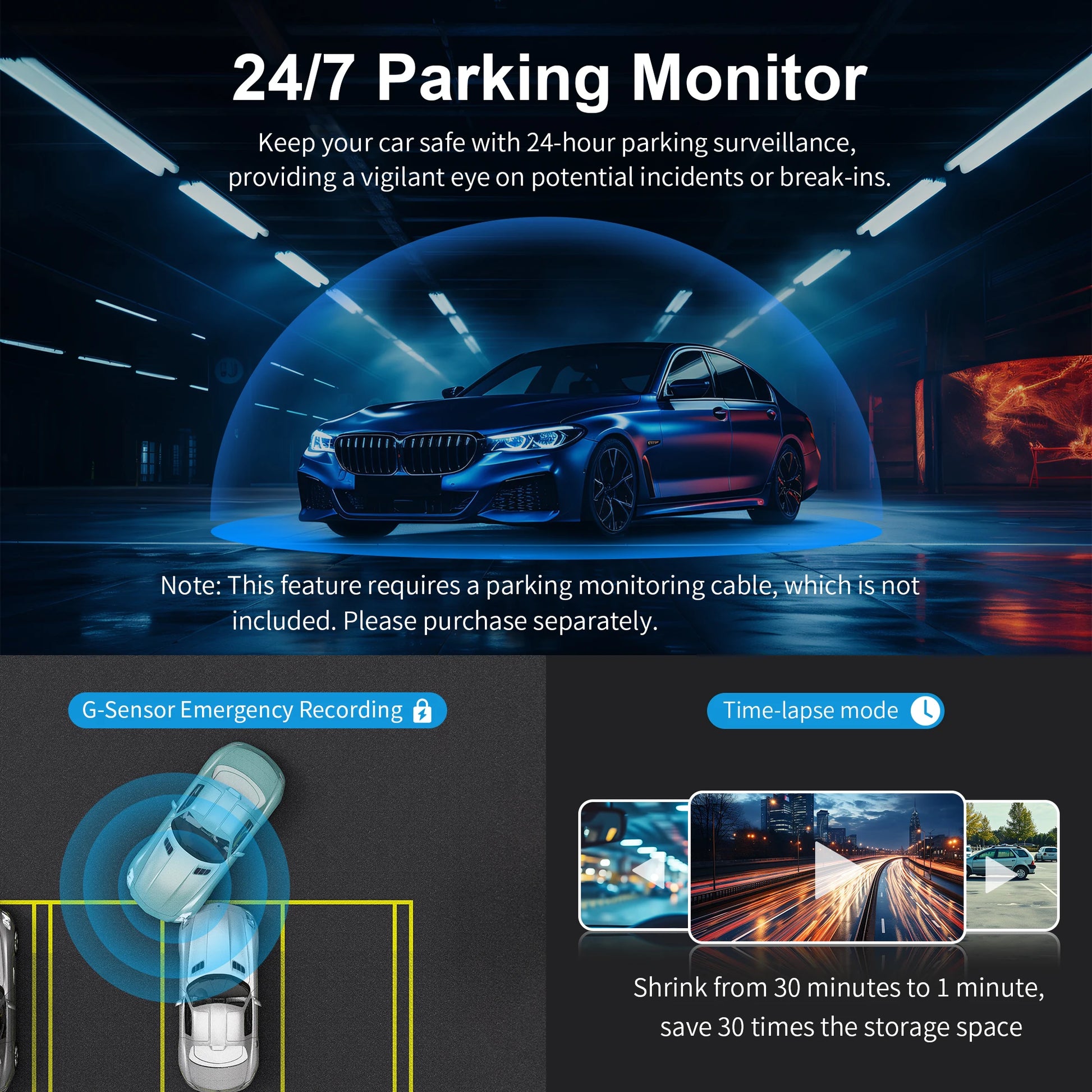 Car DVR D6 Dash Camera for Car 1440P Video Recorder Voice Control 24H Parking Mode App Control Night Vision Dash Cam