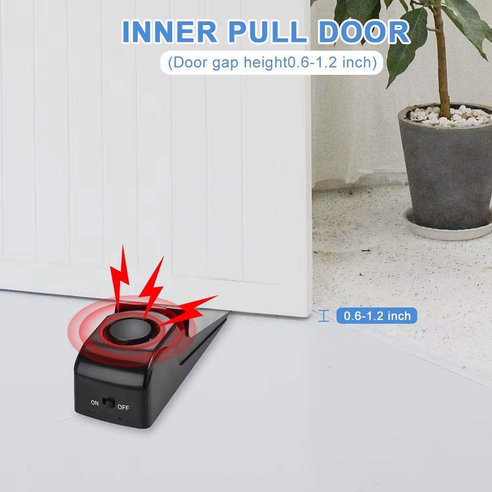 Door Stopper Security Alarm,Portable 120 Loud Entrance Alert Door Stop Alarm for Travel Home Apartment House