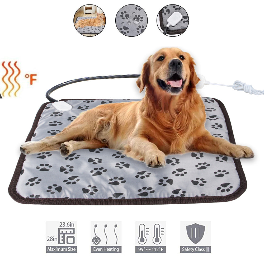 Pet Heating Pad for Dog Cat Heat Mat Indoor Electric Waterproof Dog Heated Pad with Chew Resistant Cord Winter Pet Blanket Warmer