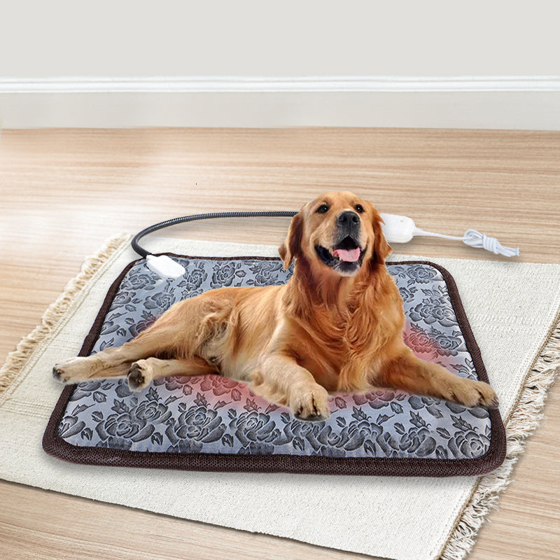 Pet Heating Pad for Dog Cat Heat Mat Indoor Electric Waterproof Dog Heated Pad with Chew Resistant Cord Winter Pet Blanket Warmer